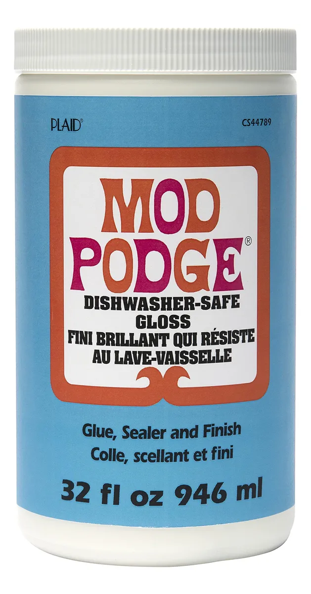Mod Podge Acabado Brillante Transparente - Sellador Duradero Apto Para Lavavajillas - Acabado Protegido para Manualidades y Proyectos Decorativos
