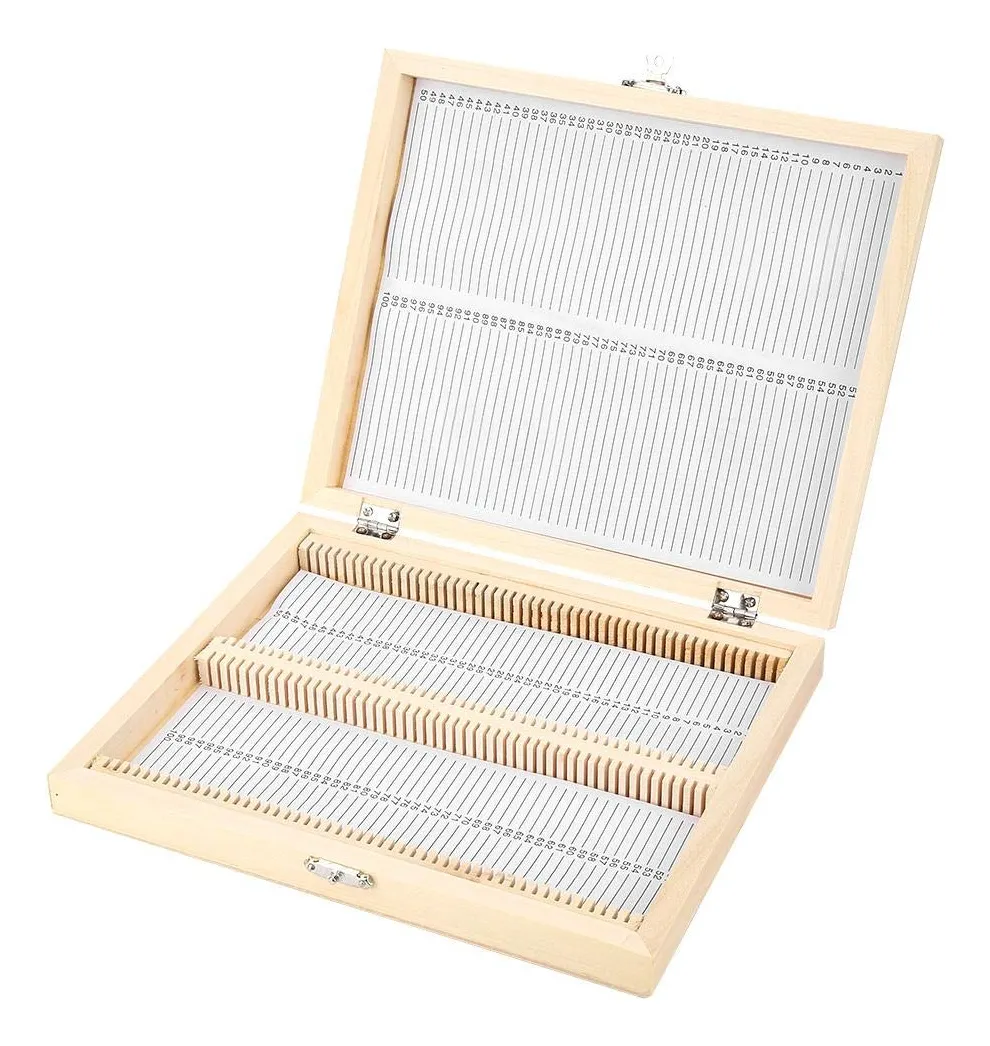 Caja de Almacenamiento para Portaobjetos de Microscopio | Protector y Organizado | Ideal para Laboratorios y Educación | Color Transparente