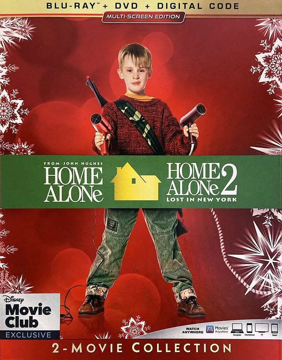 Colección Home Alone Blu-ray y DVD: Revive la Magia de las Películas Clásicas Navideñas - Incluye Home Alone y Home Alone 2 | Películas Familiares y Comedia