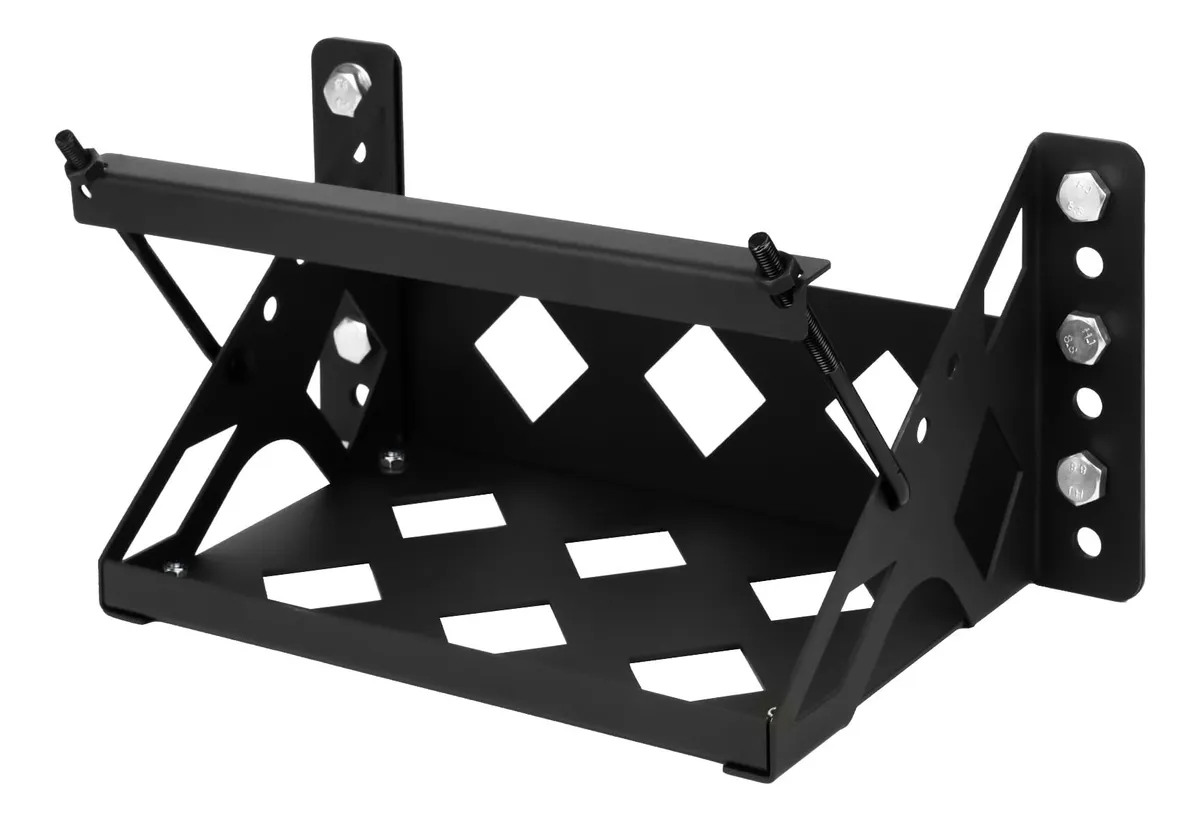 Caja de Batería de Acero Negro Antirrobo con Montaje Fácil y Protección Anticorrosión para Exterior | Seguridad y Durabilidad Garantizadas