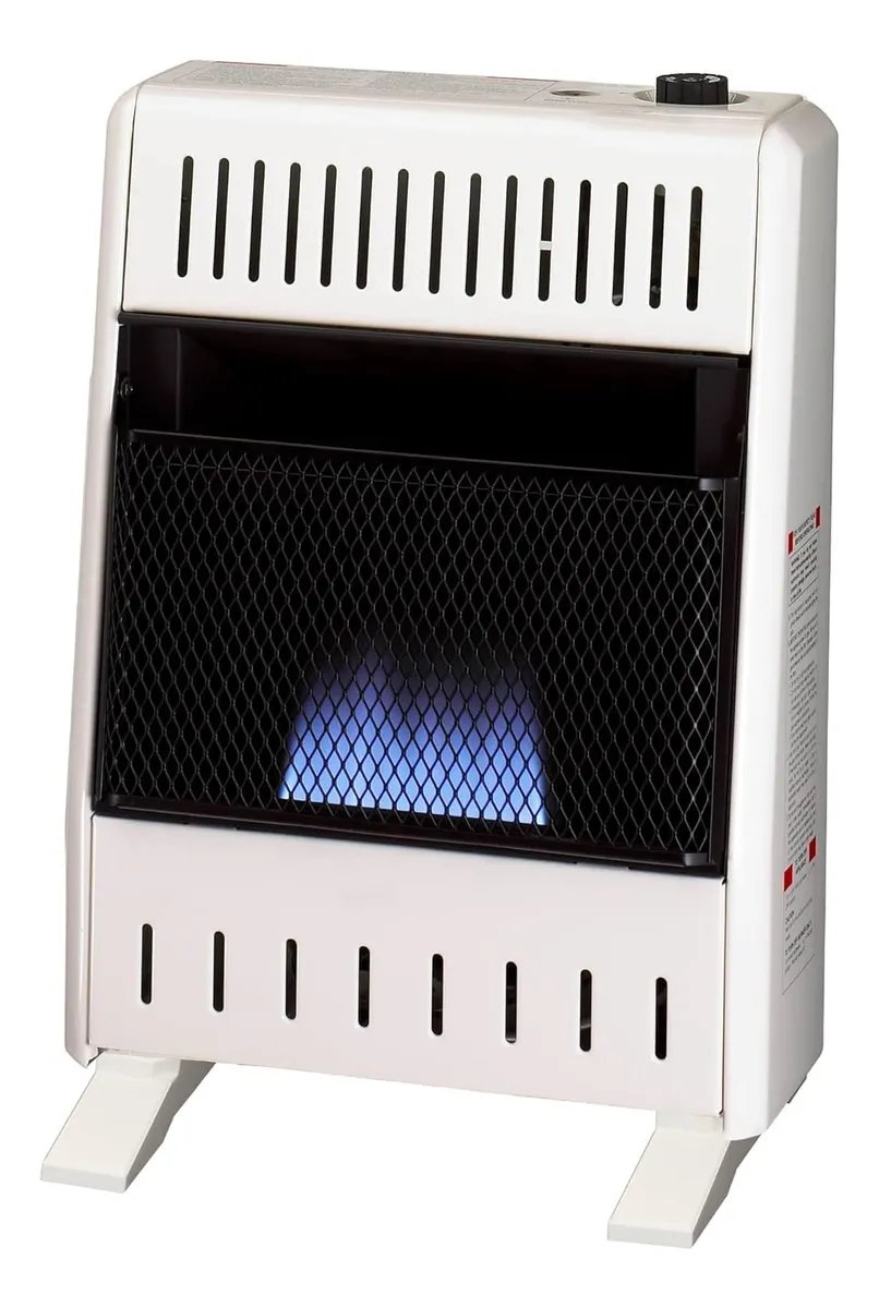Calentador de Espacio a Gas Propano Sin Ventilación con Termostato Ajustable | Calefacción Eficiente para Interiores | Color Plateado/Negro