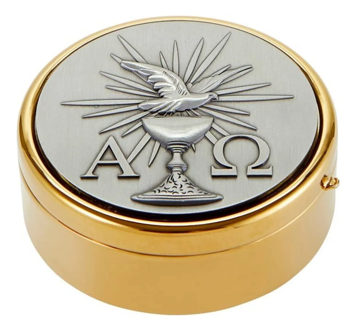Pirex Hospital Dove Alpha Omega | Cáliz Sagrado para Liturgia | Diámetro 3.25 Pulgadas | Diseño Clásico y Elegante para Ceremonias Religiosas