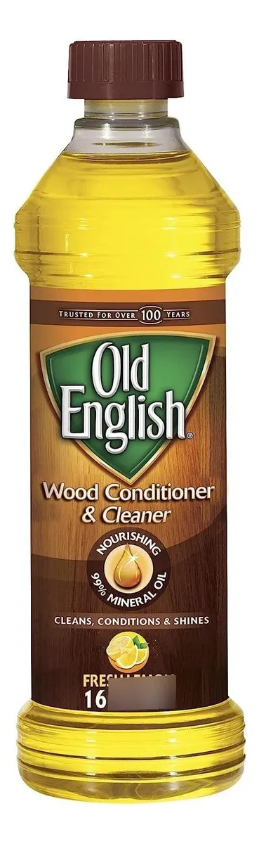 Aceite de Limón Old English para Limpieza y Restauración de Muebles de Madera | Botella de 16 Onzas | Acabado Brillante y Protección Duradera