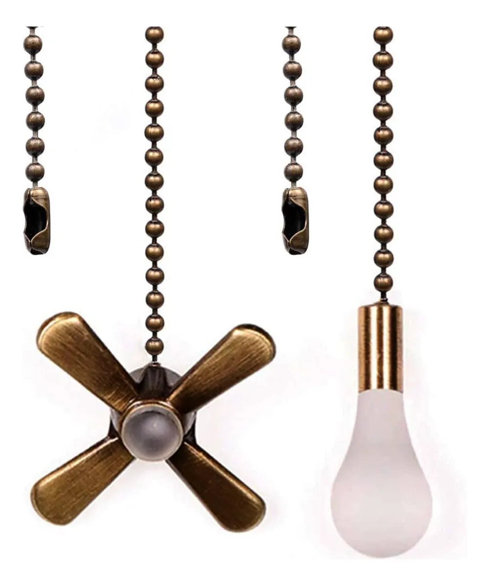 Cadena de Extensión para Ventilador de Techo - Bronce Vintage Elegante y Duradero - Conector Incluido - Ideal para Personalizar tu Ventilador