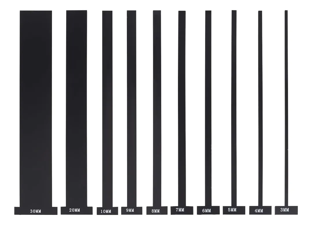 10 Piezas Acrílico para Encuadernación en Forma de T Negras - Material Duradero y Profesional para Proyectos de Papelería y Manualidades