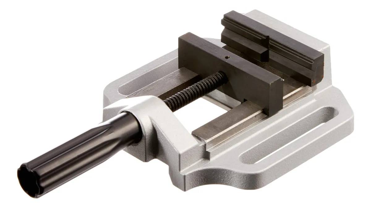 Morsa de Máquina Industrial Bosch MS 100 - Precisión Profesional para Uso Intensivo en Taller | Herramienta Esencial para Metalurgia y Carpintería | Soporte Robusto y Duradero