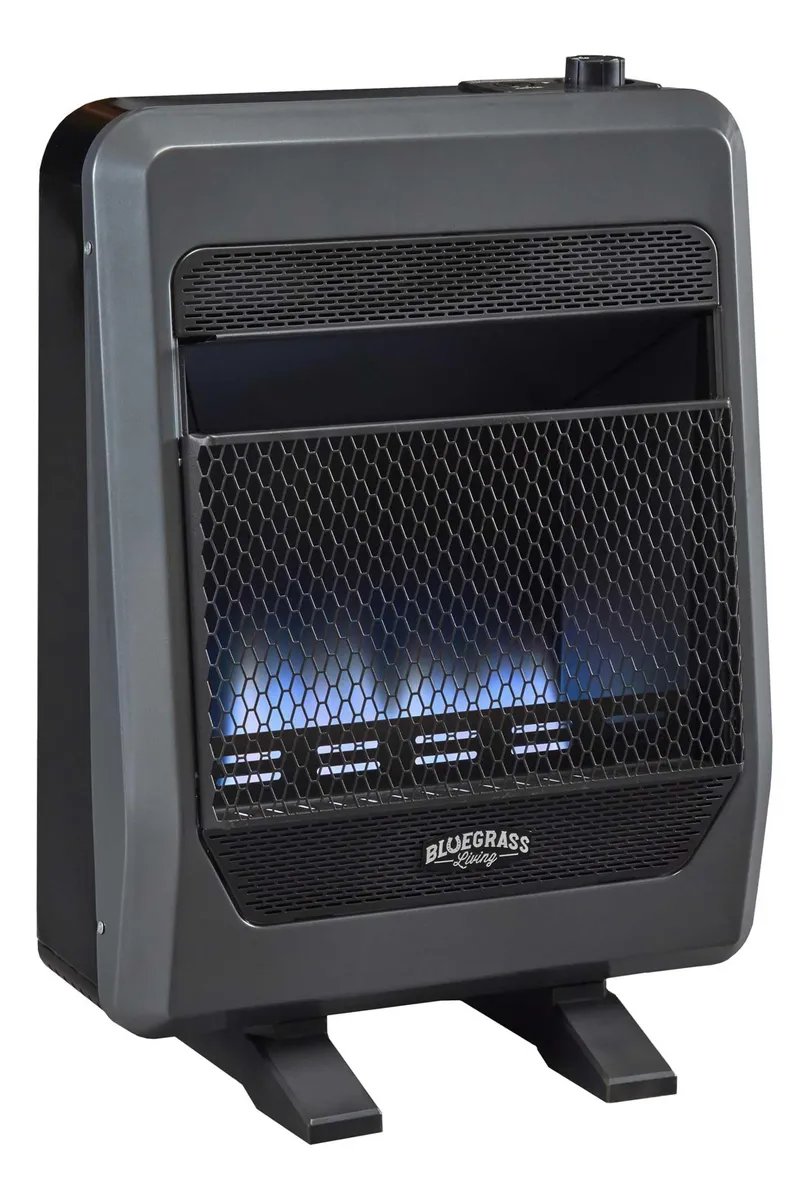 Calentador de Espacio a Gas Natural con Llama Azul para Hogar | Calefacción Eficiente y Confortable para tu Casa | Diseño Moderno y Seguro
