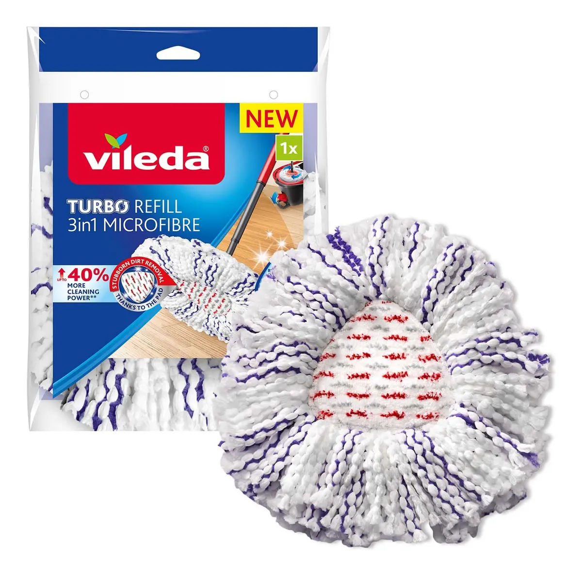 Cabezales de Repuesto para Mopa de Microfibra Ultra Absorbente - Limpieza Profunda del Hogar y Oficina - Color Lila - Pack Doble