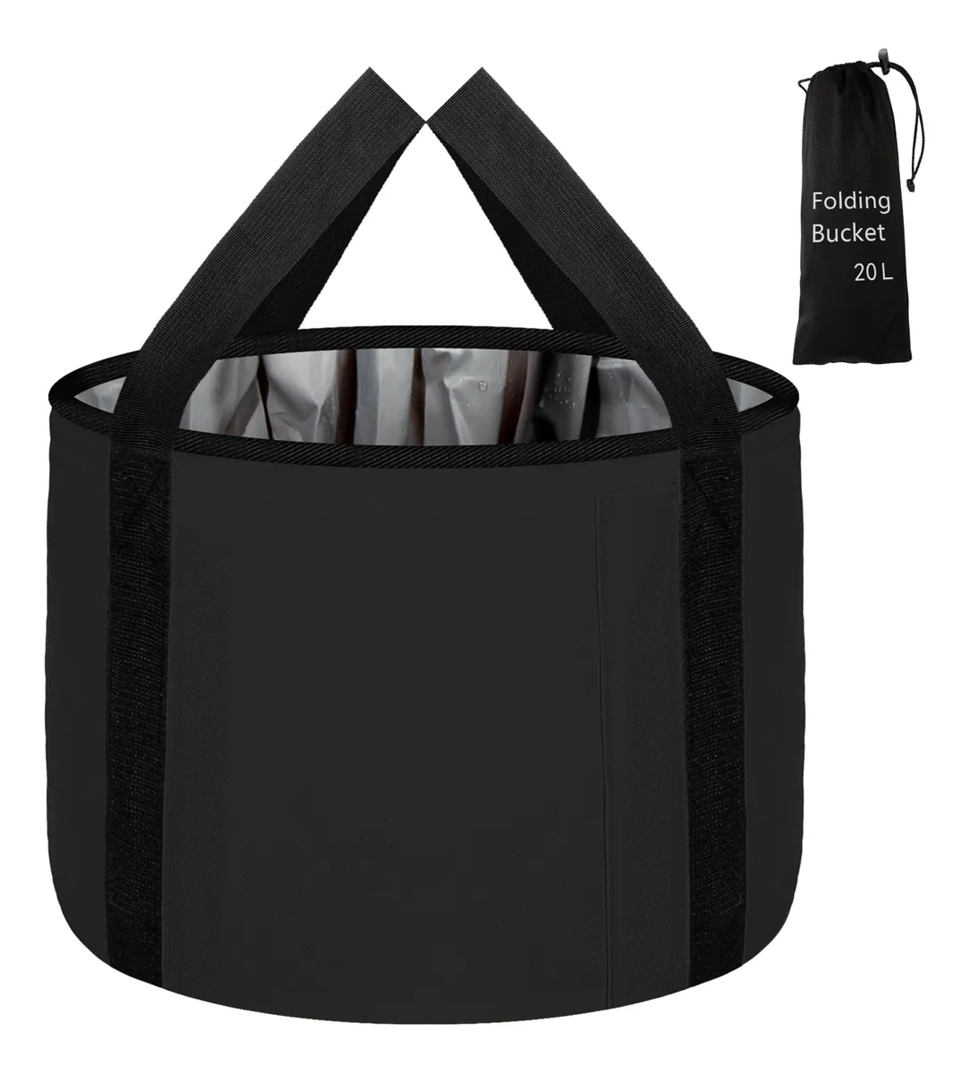 Cuchara Plegable Portátil para Pies Negro | Cubo Plegable para Remojo de Pies | Diseño Compacto y Duradero | Ideal para Viajes y Hogar