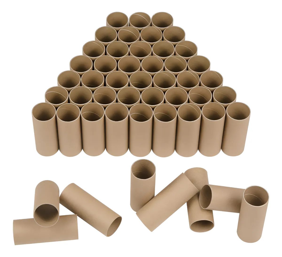 Paquete 50 Tubos Cartón Manualidades Bricolaje Creativo Artesanía Proyectos Escolares Decoración Embalaje