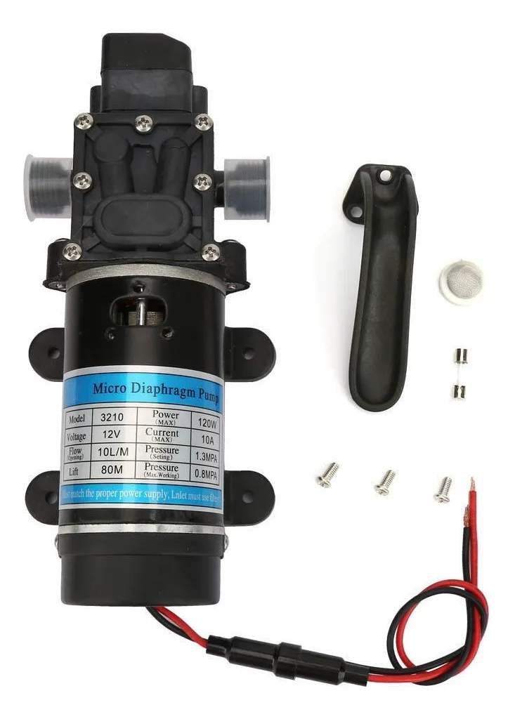 Bomba de Agua 12V DC Portátil para Lavadoras, Riego de Jardín y Uso General - Alta Eficiencia y Bajo Consumo Eléctrico