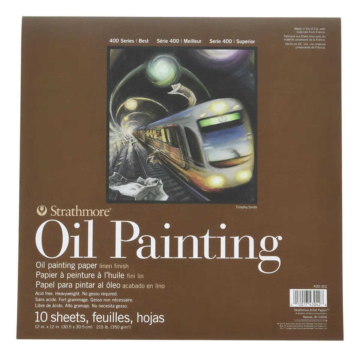 Almohadilla de Pintura al Óleo Serie 400 | Bloc de 10 Hojas Encoladas para Artistas | Papel Texturizado para Óleo y Acrílico | Calidad Profesional
