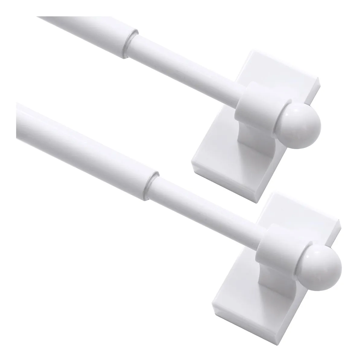 Barras Magnéticas Ajustables para Cortinas de Metal | Sujeción Segura y Elegante para Hogar y Oficina | Café y Blanco