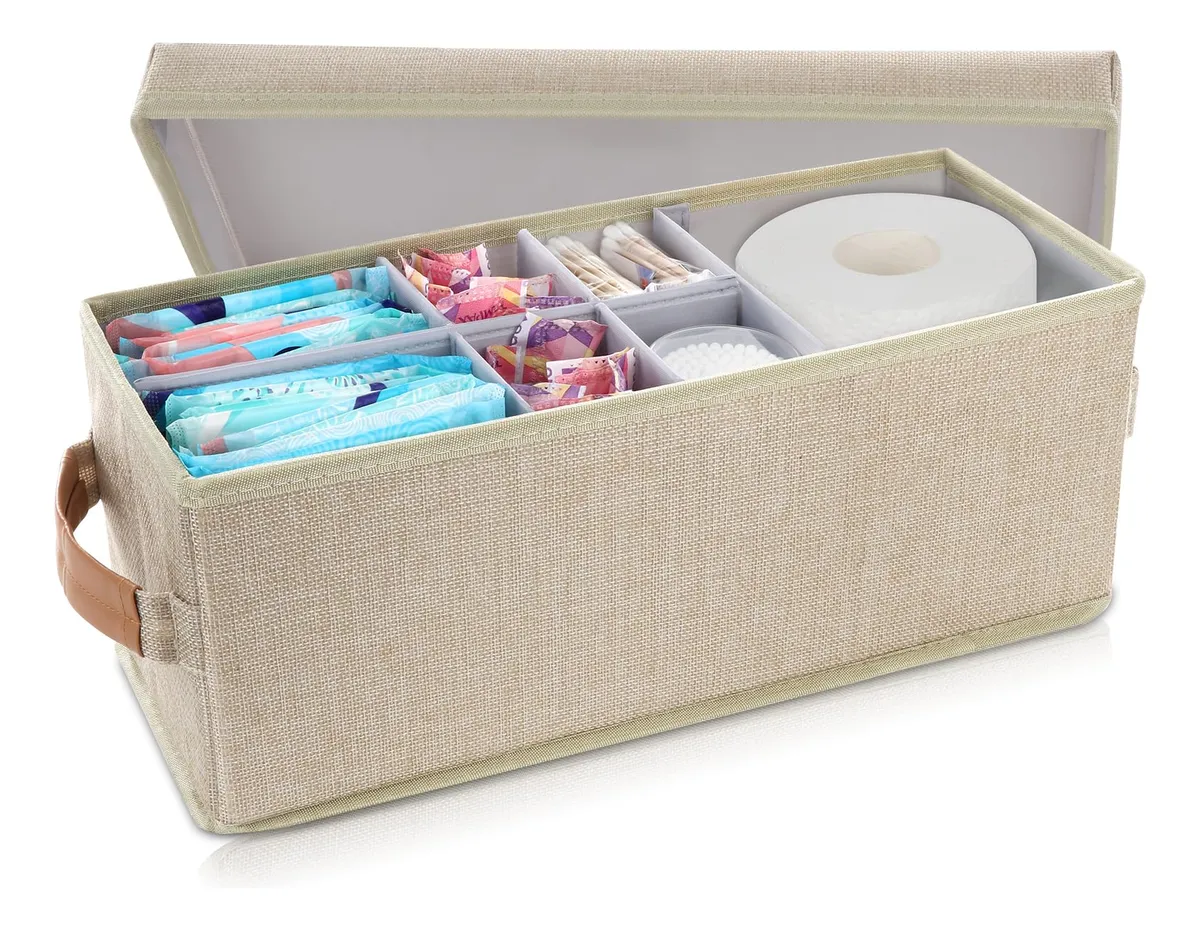 Organizador de Tampones para Baño Beige | Soporte Femenino Estético y Funcional | 1 Paquete Diseño Elegante