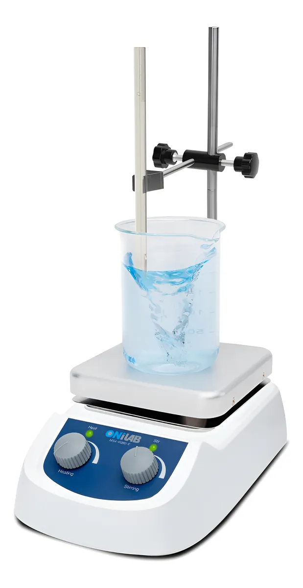 Agitador Magnético de Placa Caliente Profesional 380 con Velocidad Ajustable hasta 2000 RPM - Equipo de Laboratorio y Mezcla Precisa