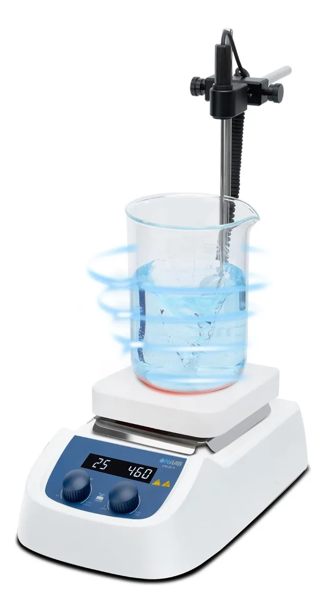 Agitador Magnético Digital LED 280 RPM con Placa de Acero Inoxidable de 5 Pulgadas para Laboratorio y Mezcla Precisa