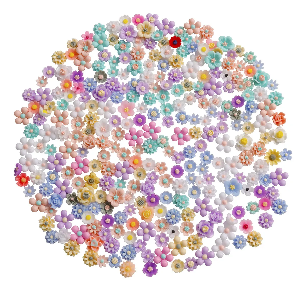 Palomitas de Maíz de Resina para Manualidades y Decoración - Colores Mezclados, Tamaño Pequeño, Ideal para Bisutería, Scrapbooking y Proyectos DIY