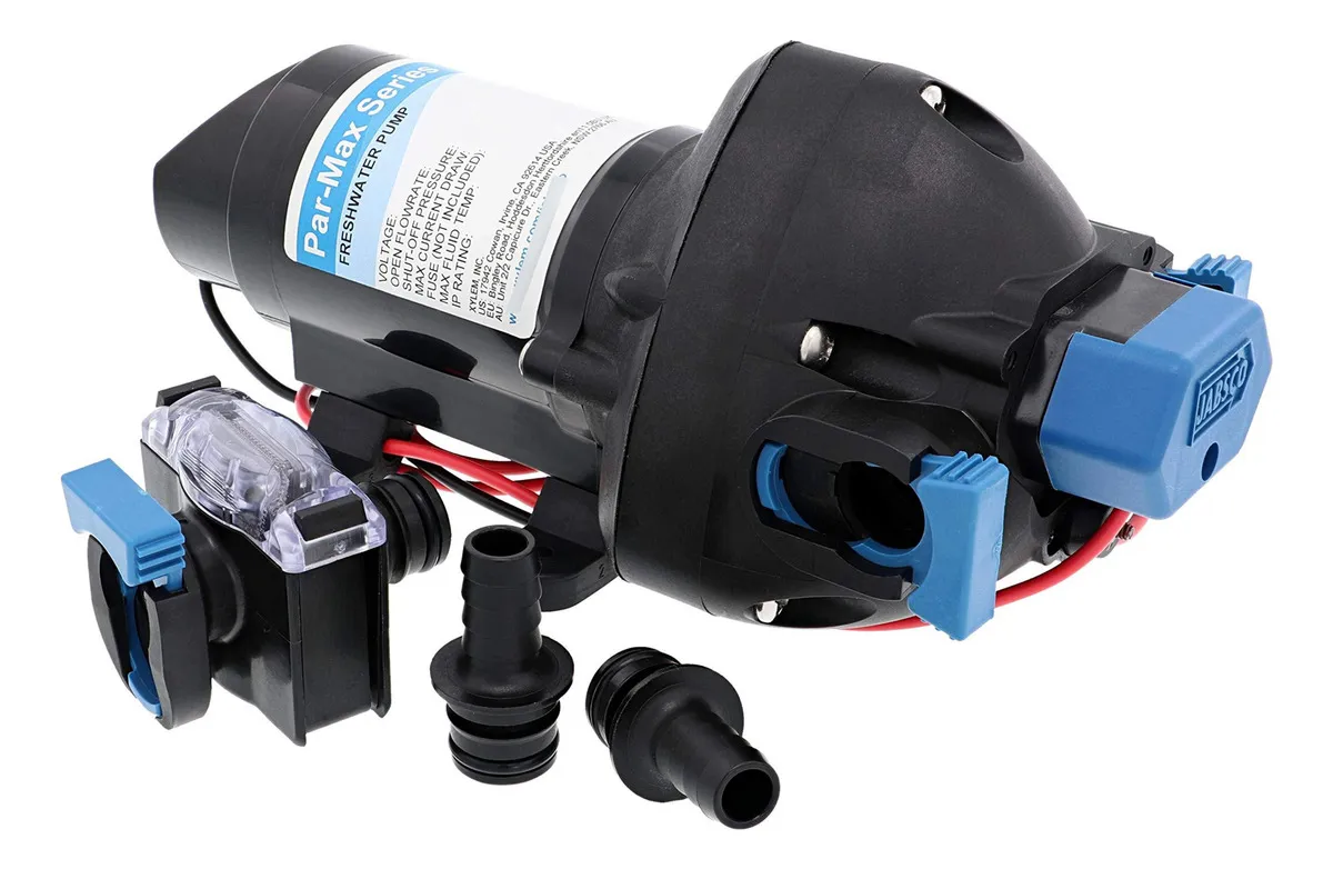 Bomba Centrífuga Jabsco PAR-MAX 3 12V | 3 GPM, 25 PSI | Bomba de Agua Marina y RV | Resistente y Duradera | Multicolorido