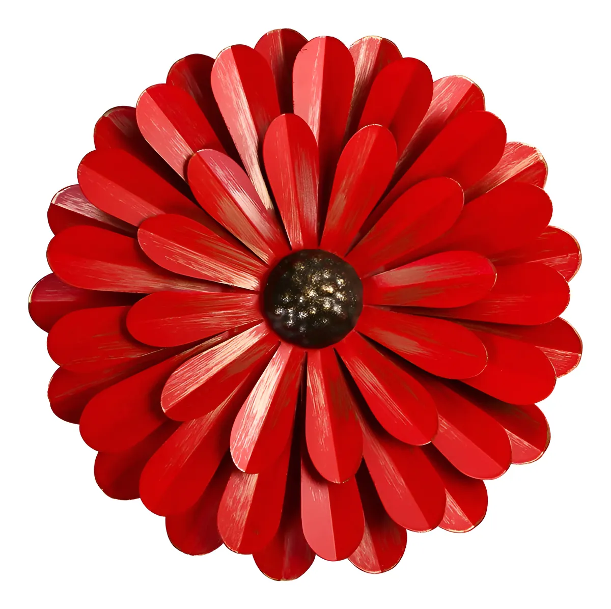 Gran Decoración de Pared Metal Rojo para Hogar y Jardín | Arte de Metal Resistente para Exteriores | Diseño Moderno para tu Espacio Vital