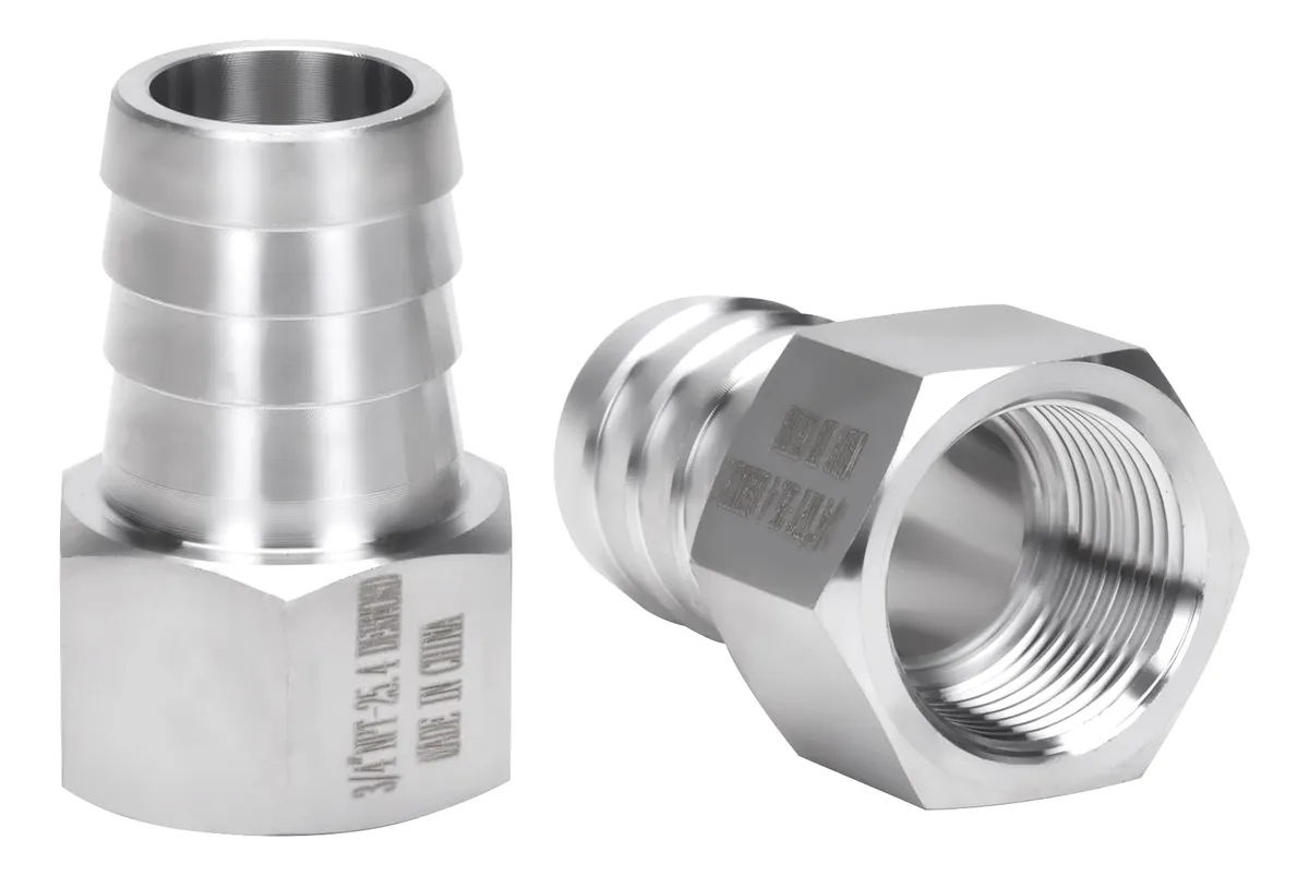 Pack 2 Mangueras de Púas 1" x 3/4" NPT Hembra - Conexión Segura y Duradera para Fluidos y Aire - Ideal Uso Industrial y Doméstico