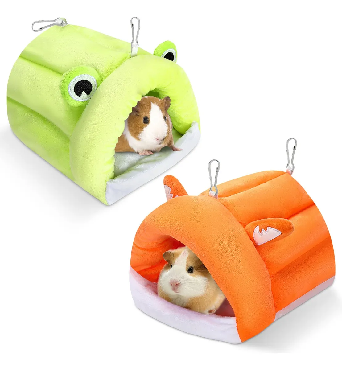 Juego de 2 Camas Lavables para Conejillos de Indias y Hámster - Cama Confortable y Segura para Mascotas Pequeñas - Accesorios para Roedores