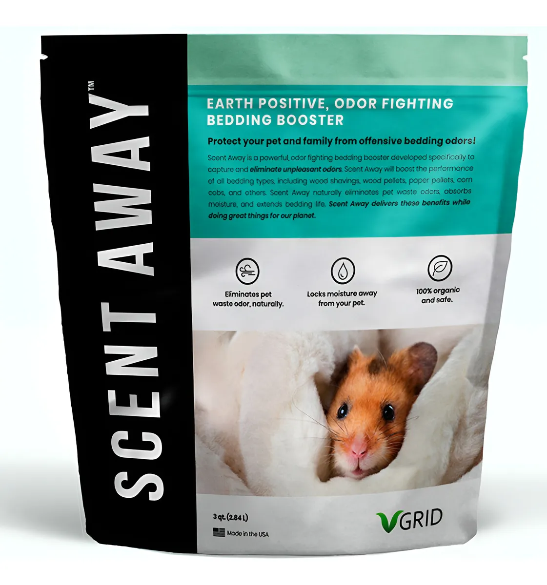 Desodorante Natural 100% para Ropa de Cama de Animales Pequeños - Elimina Olores Persistentes, Frescura Duradera para Camas de Mascotas, Jaulas y Accesorios