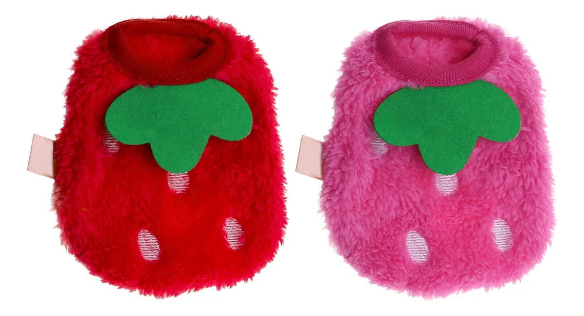 Disfraz Invierno 2 Piezas Ropa Para Mascotas Pequeñas Red Rose - Moda Abrigo Perrito Gato Adorable