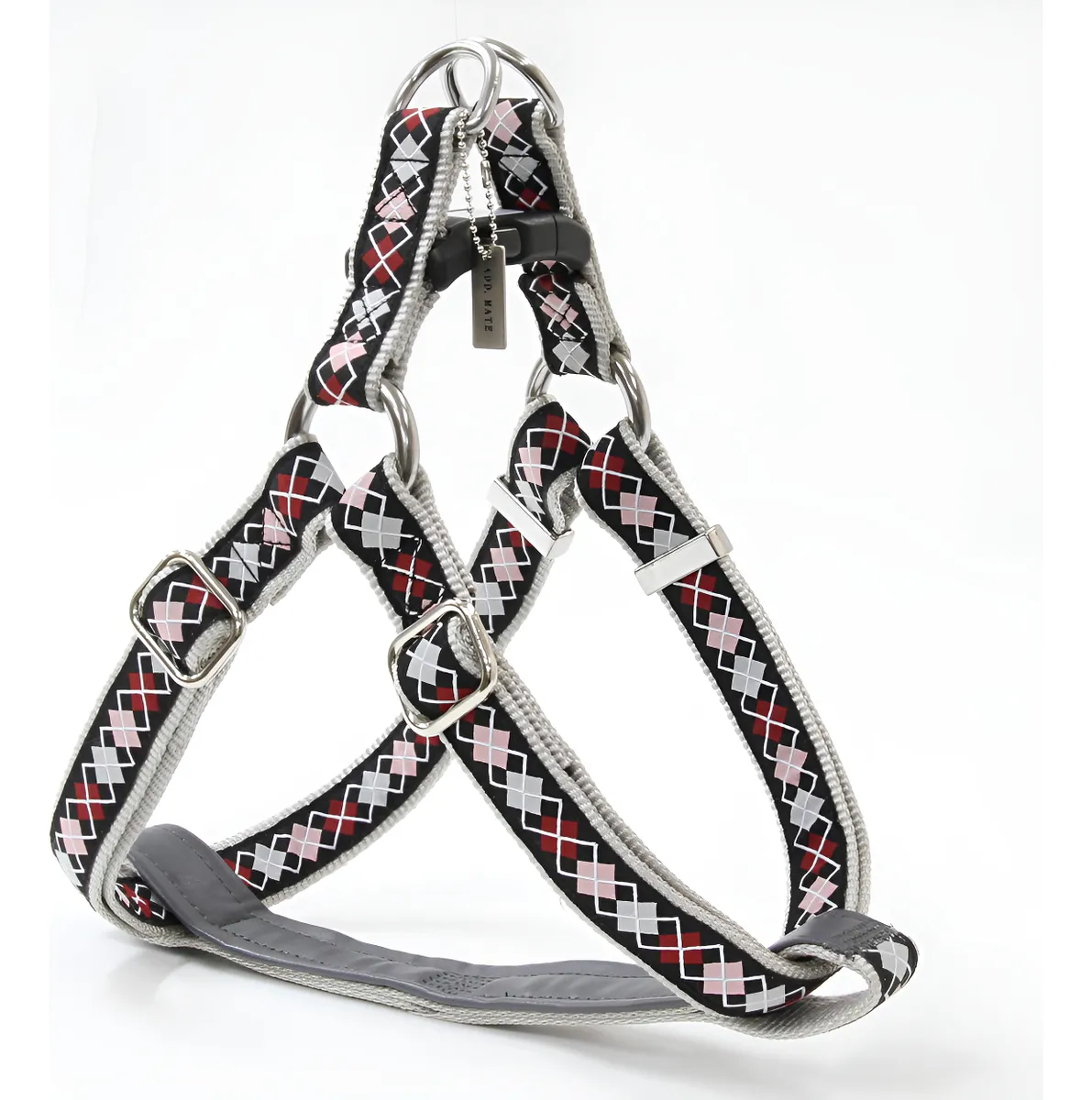 Arnés De Argyle Negro Talla Grande Add Mate Para Perros - Diseño Elegante y Resistente - 10 Piezas Incluidas