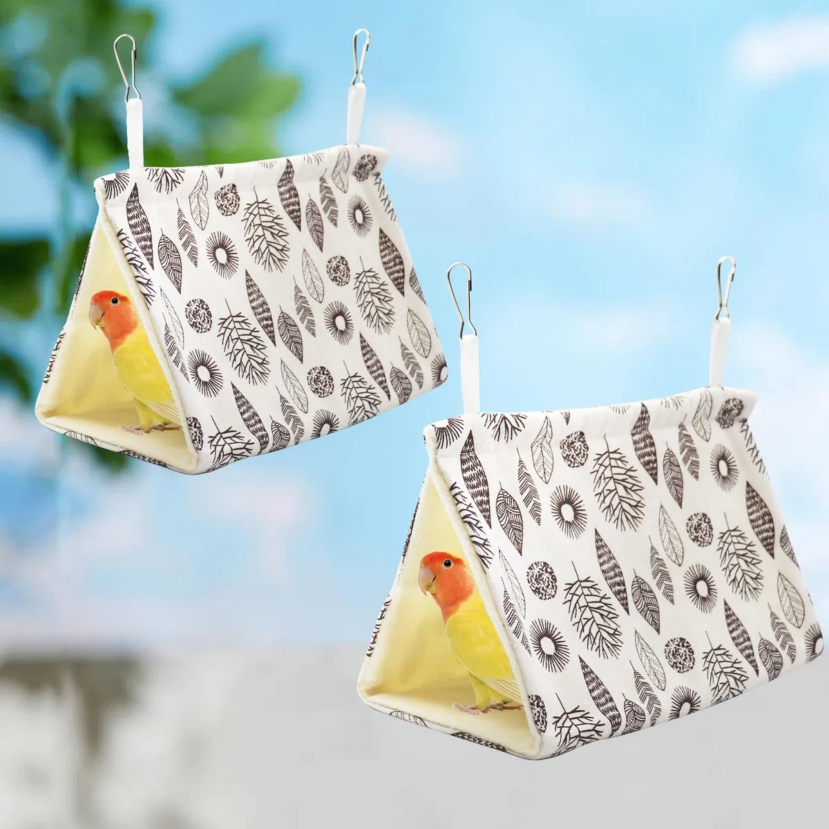 Cama Cálida de Invierno para Pájaros y Hámster | Hamaca de Felpa Confortable | Refugio Acogedor para Pequeñas Mascotas