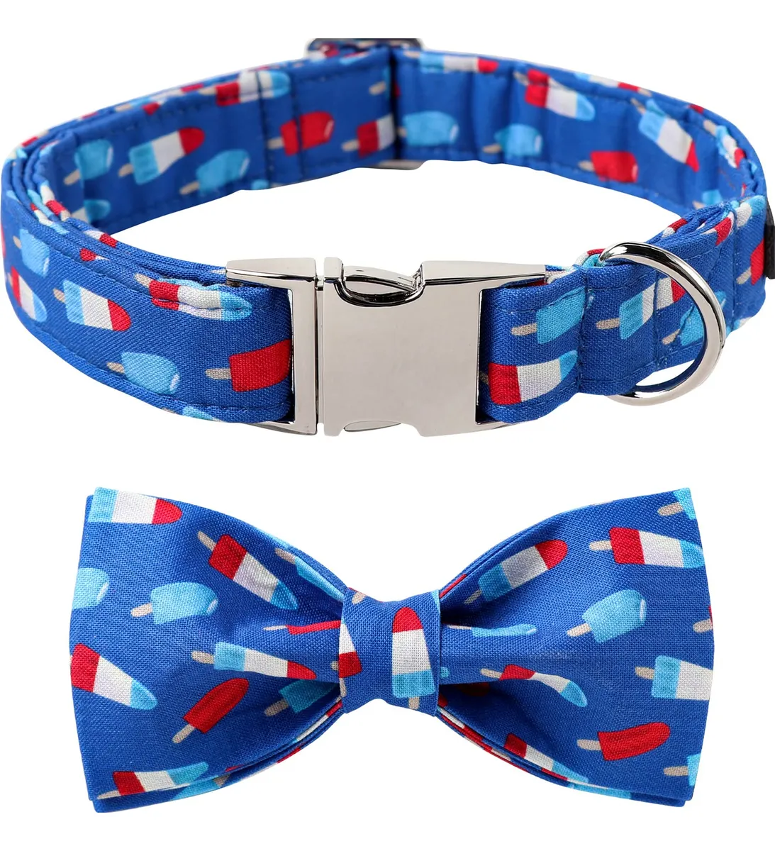 Collar Patriótico para Perro con Pajarita Ajustable | Suave y Cómodo | Diseño Exclusivo | Varios Tamaños Disponibles