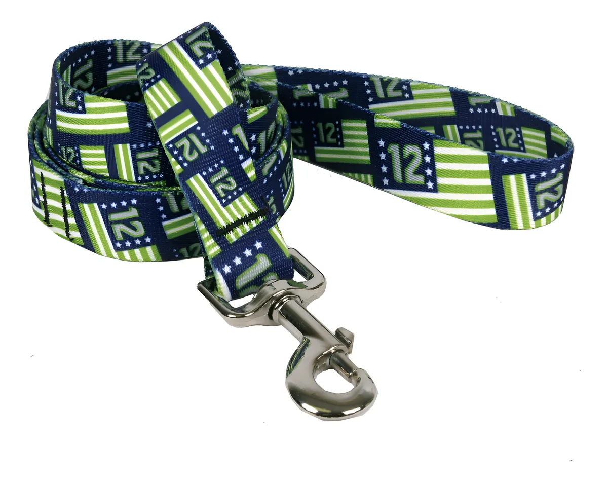 Correa para Perro Diseño Amarillo con 12 Banderas - Correa Resistente y Segura para Paseos - Ideal para Perros de Todos los Tamaños - Accesorios para Mascotas Elegantes