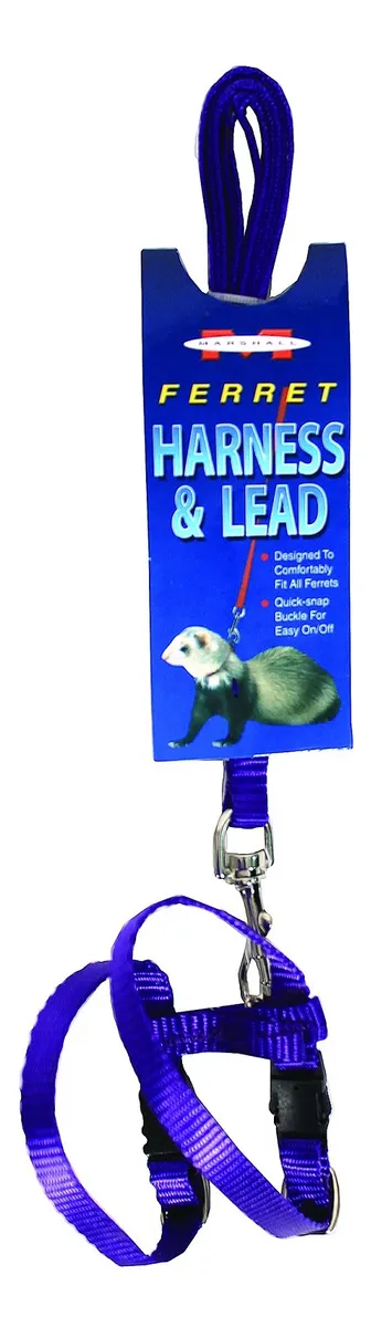 Collar Arnés de Seguridad para Hurones - Ajustable y Cómodo en Color Púrpura - Ideal para Paseos y Entrenamiento al Aire Libre