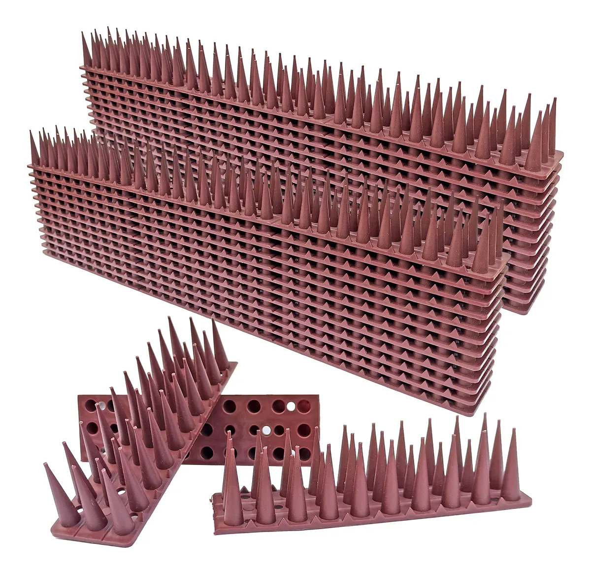 Puntas Antipalomas Disuasorias Profesionales - Paquete de 24 Unidades - Fácil Instalación para Exteriores y Tejados - Evita Daños y Suciedad