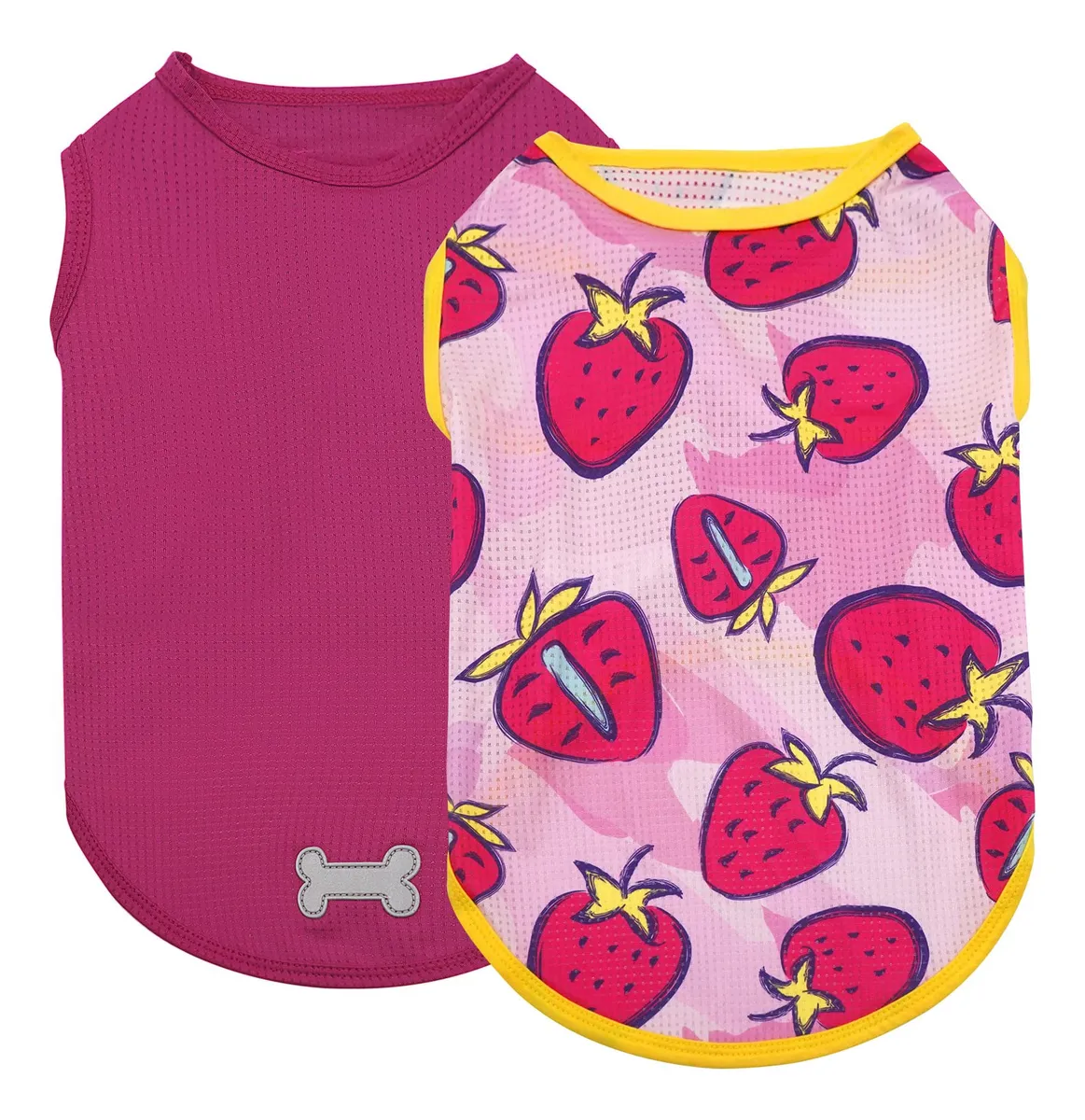 Paquete 2 Playeras Ligeras Verano para Perros Medianos | Ropa Transpirable Mascotas | Frescura y Protección Solar