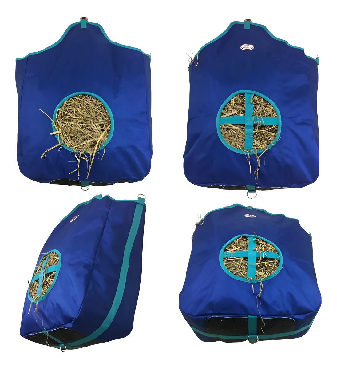 Bolsa de Nailon Resistente Azul Rey para Caballos, Cabras y Ovejas - Ideal para Transporte y Almacenamiento de Forraje y Suministros - Duradera y Versátil para Uso Agrícola