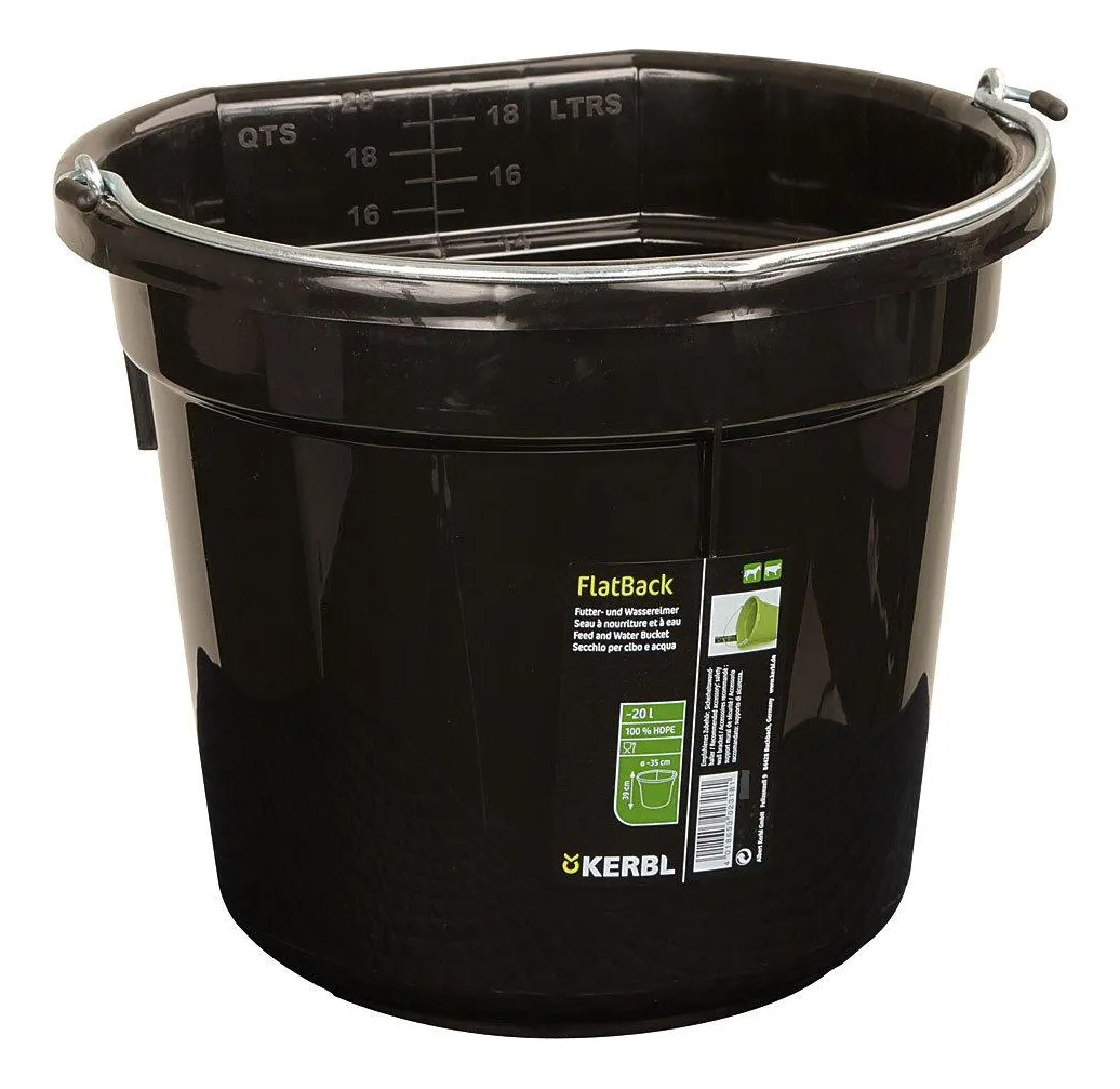 Cubos de Alimentación y Agua Negro 20 Litros para Mascotas - Dispensador Resistente y Duradero - Higiénico y Fácil de Limpiar - Almacenamiento para Comida Seca y Líquidos - Accesorios Esenciales