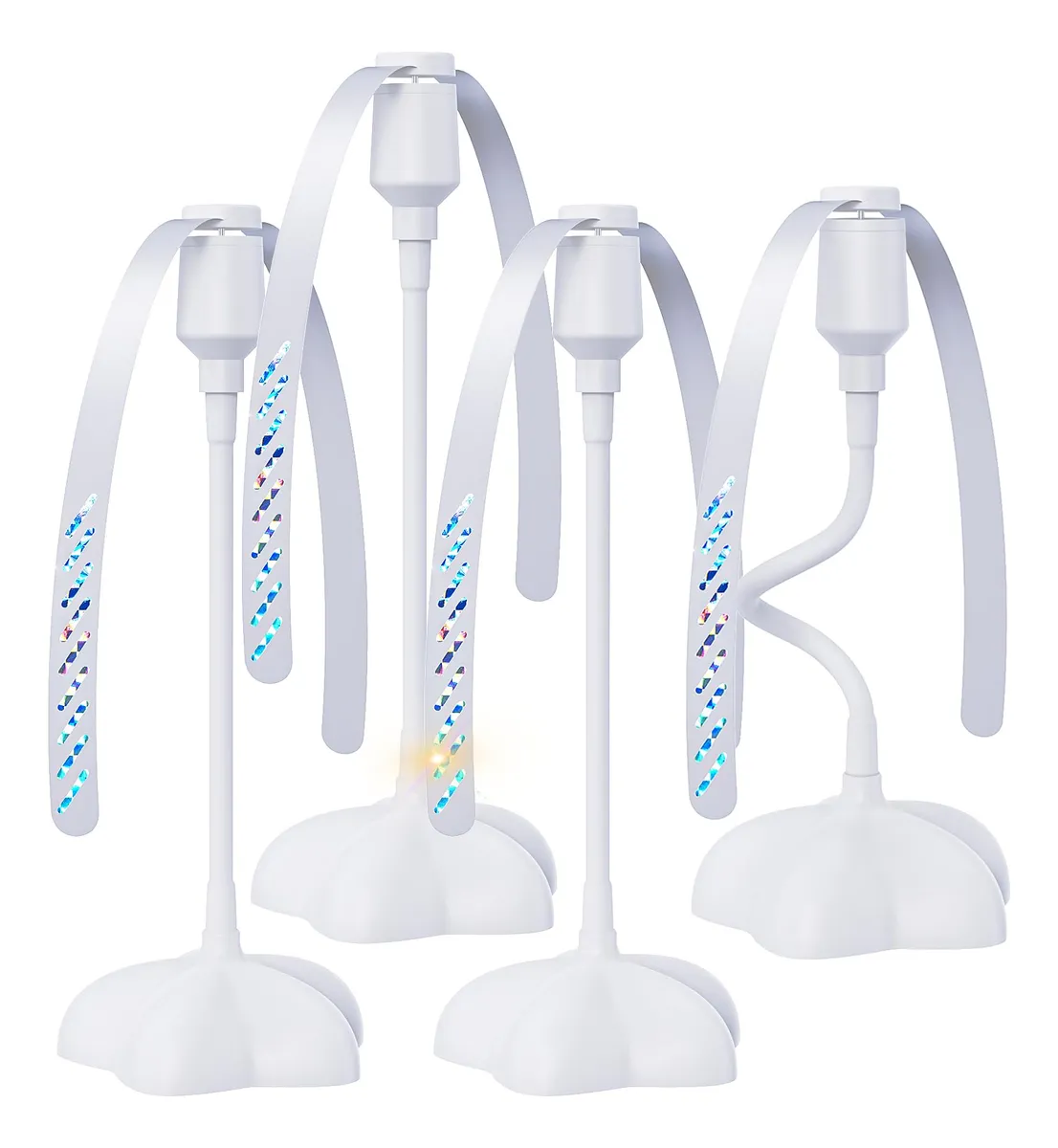 Pack 4 Ventiladores Anti Mosquitos para Mesas Interiores y Exteriores - Protección Eficaz contra Insectos - Diseño Discreto y Seguro para Hogar y Negocios