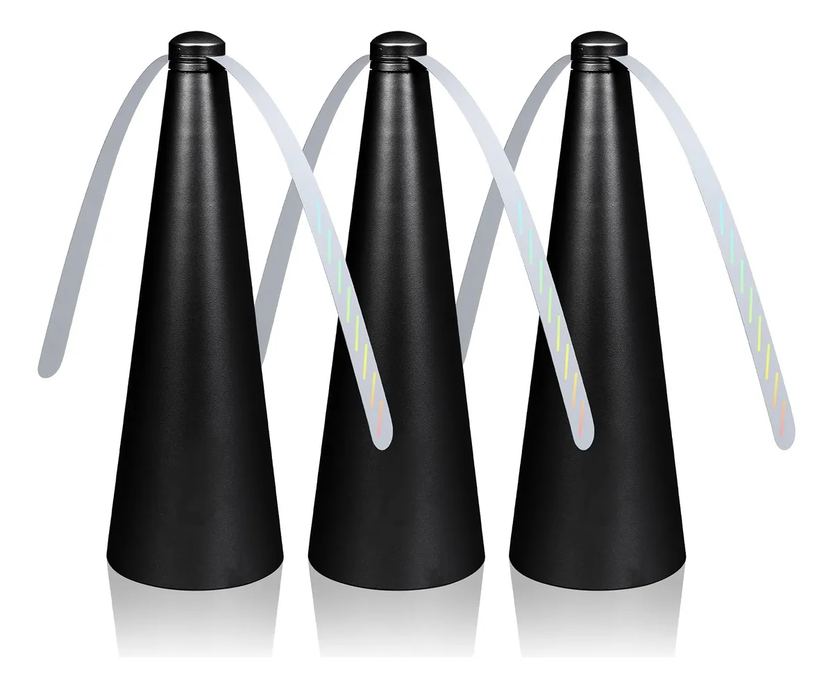 Repelente de Moscas para Mesas - Set de 3 Piezas con Ventilador Incorporado, Disuasor Ultrasónico para Exteriores y Exteriores, Protege tu Comida de Insectos Molestos y Vuela