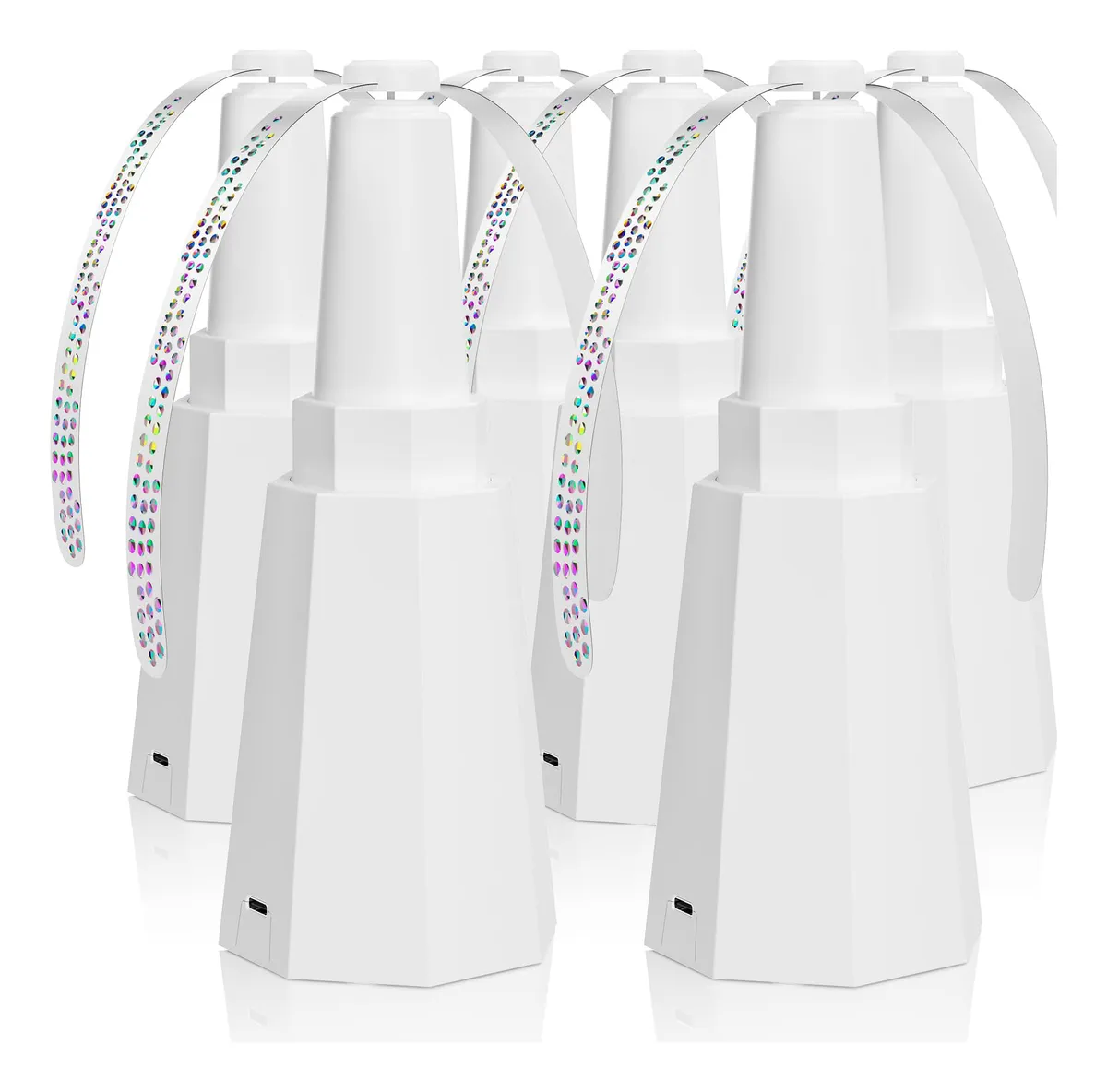 Paquete 6 Ventiladores de Mesa Recargables Silenciosos Portátiles de Alta Potencia para Hogar y Oficina | Enfriamiento Personal Eficiente