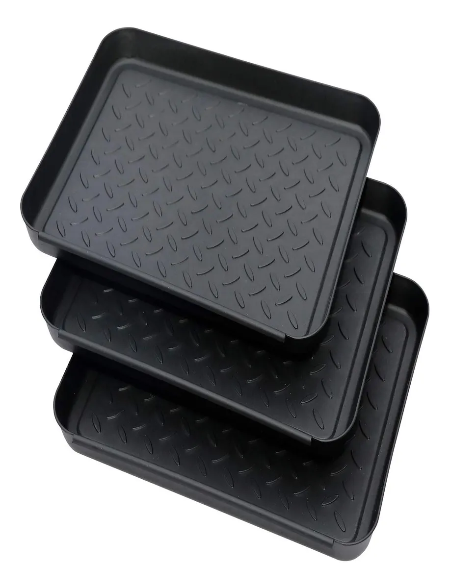 Bandeja Multifunción para Maletero Negro (Pack 3 Unidades) - Organiza tu Coche con Estilo y Practicidad | Accesorios Automotriz