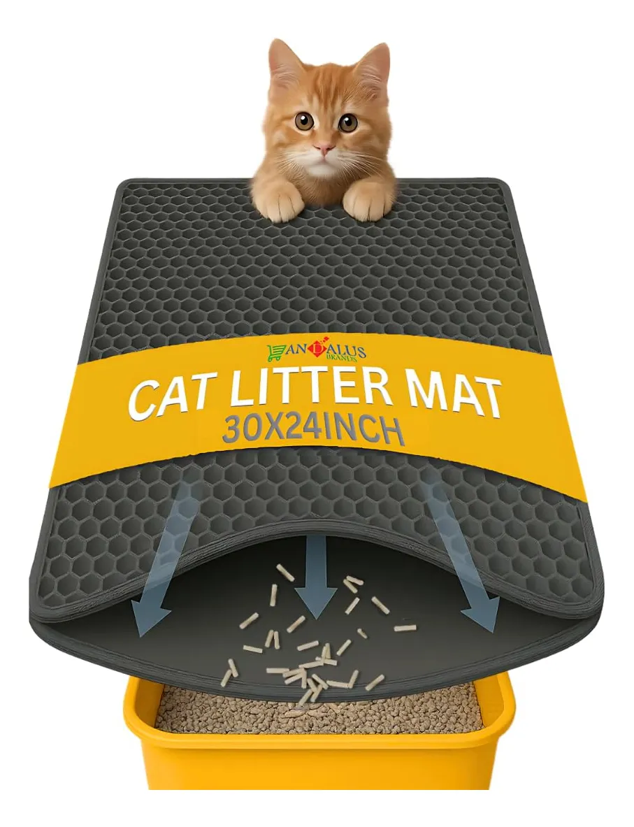 Alfombrilla Para Arena De Gato Lavable Y Duradera, Diseñada Para Controlar El Desorden Y Proteger Tu Hogar - Fácil Limpieza Y Máximo Confort