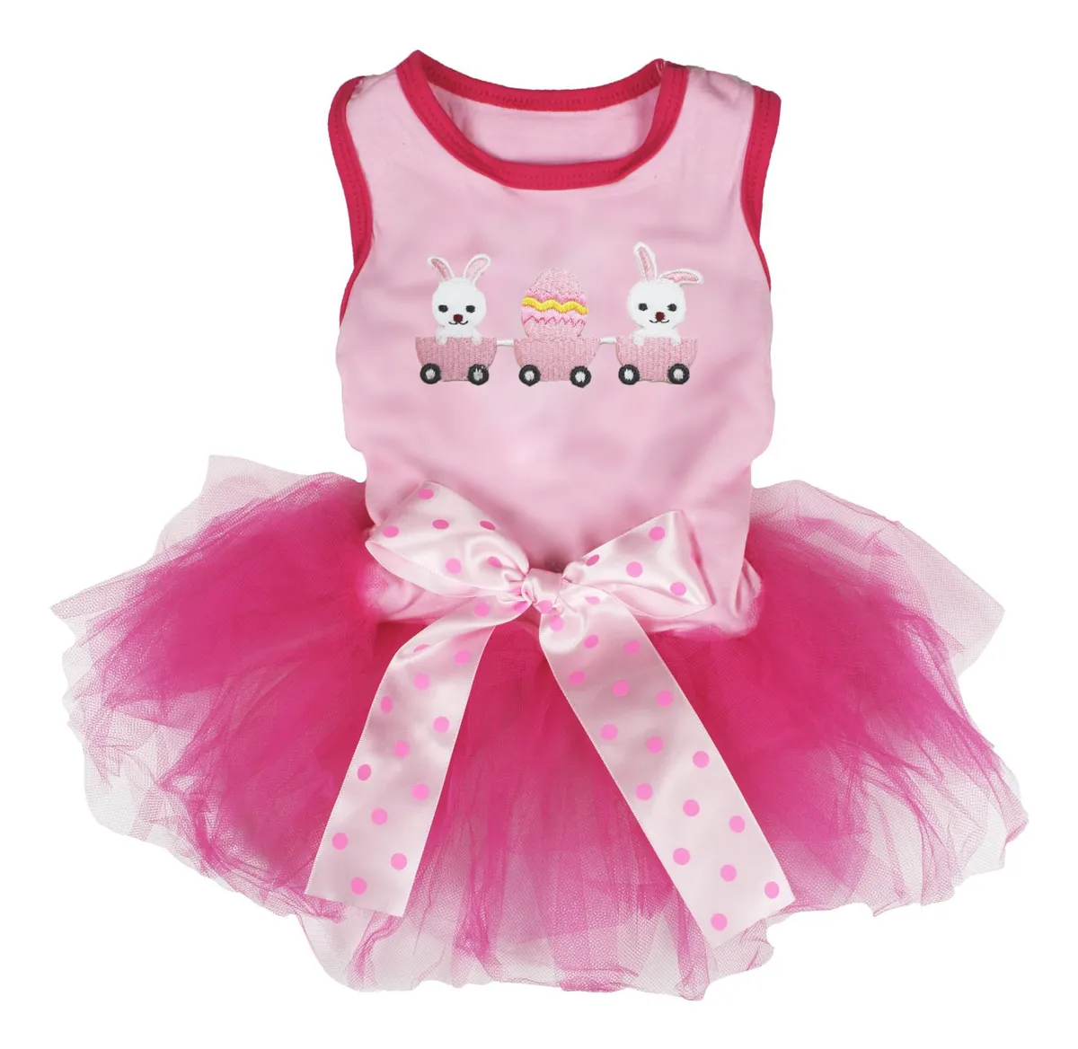 Vestido para Perro Diseño Conejo Rosa Mediano - Moda Canina Divertida y Cómoda para Mascotas Pequeñas y Medianas