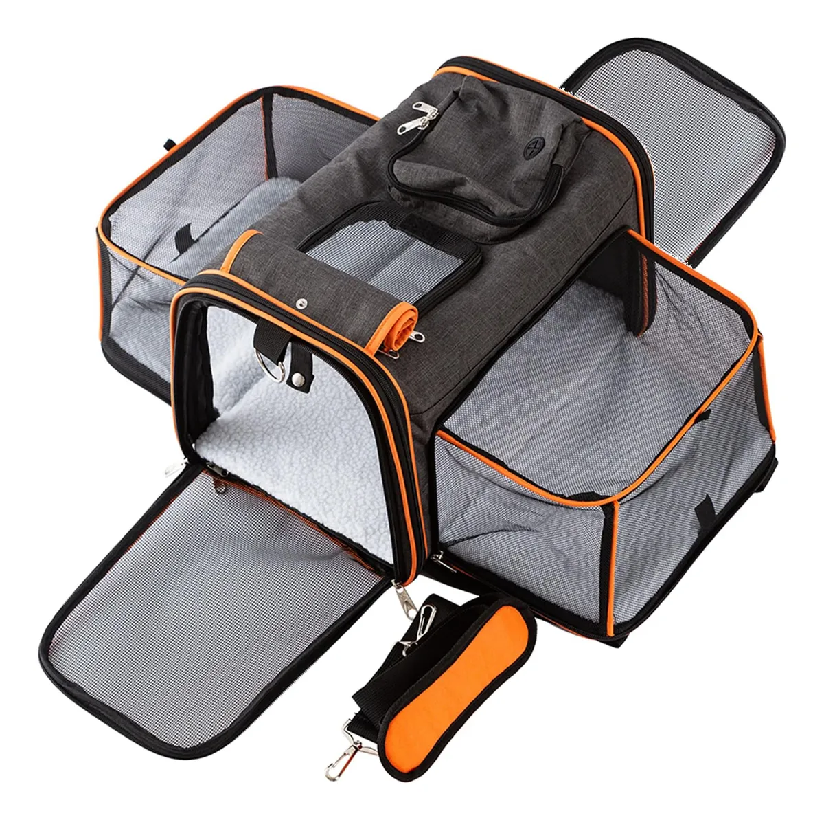 Transportín Mascotas Gatos Petinstinct - Cómodo y Seguro para Viajes - Resistente y Ventilado - Ideal para Gatitos y Adultos - Diseño Moderno