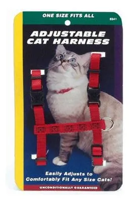 Arnés Ajustable Nailon Morado Púrpura para Gato - Cómodo y Seguro - Diseño de Collar Elegante - Talla Única