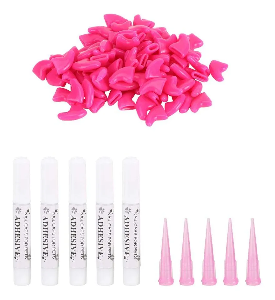 100 Piezas Cubierta Uñas Gato PVC Suave Protector Antiarañazos para Mascotas | Seguridad y Bienestar Felino en Casa