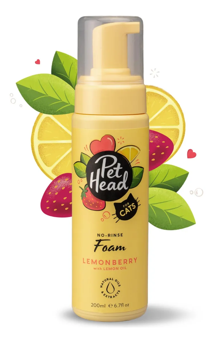 Espuma Sin Enjuague Felin Good Lemonberry Para Gato | Limpieza Profunda y Frescura Duradera | Cuidado Higiénico para Mascotas