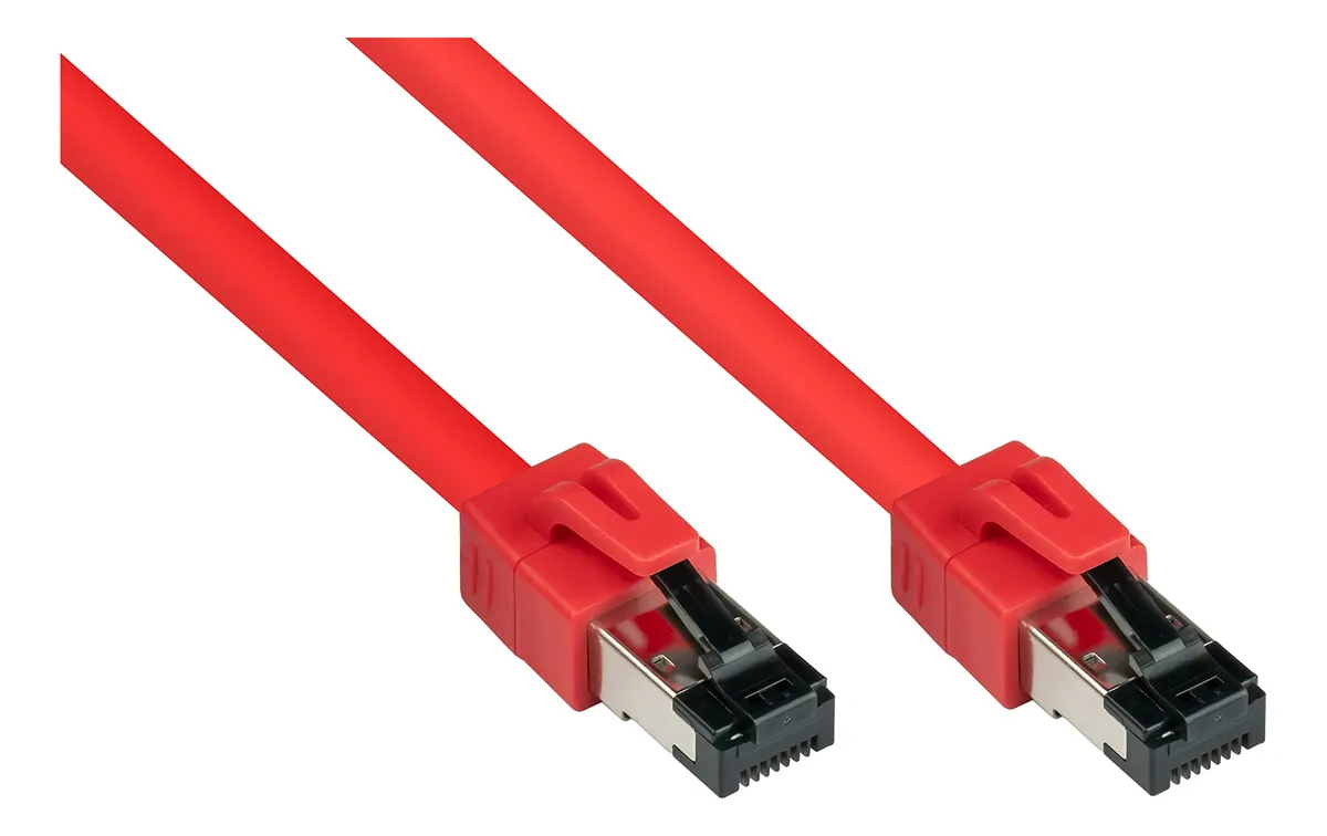 Cable de Conexión Gato Premium 8.1 Cat 8 Ethernet RJ45, 5 Metros, Rojo - Alta Velocidad y Rendimiento para Redes Domésticas y Profesionales