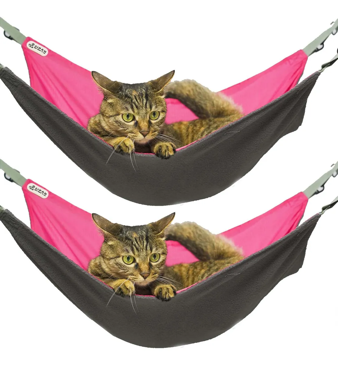 2 Hamacas Reversibles para Jaula de Gato Pequeño - Cómodas y Duraderas en Color Rojo - Accesorios Esenciales para Mascotas
