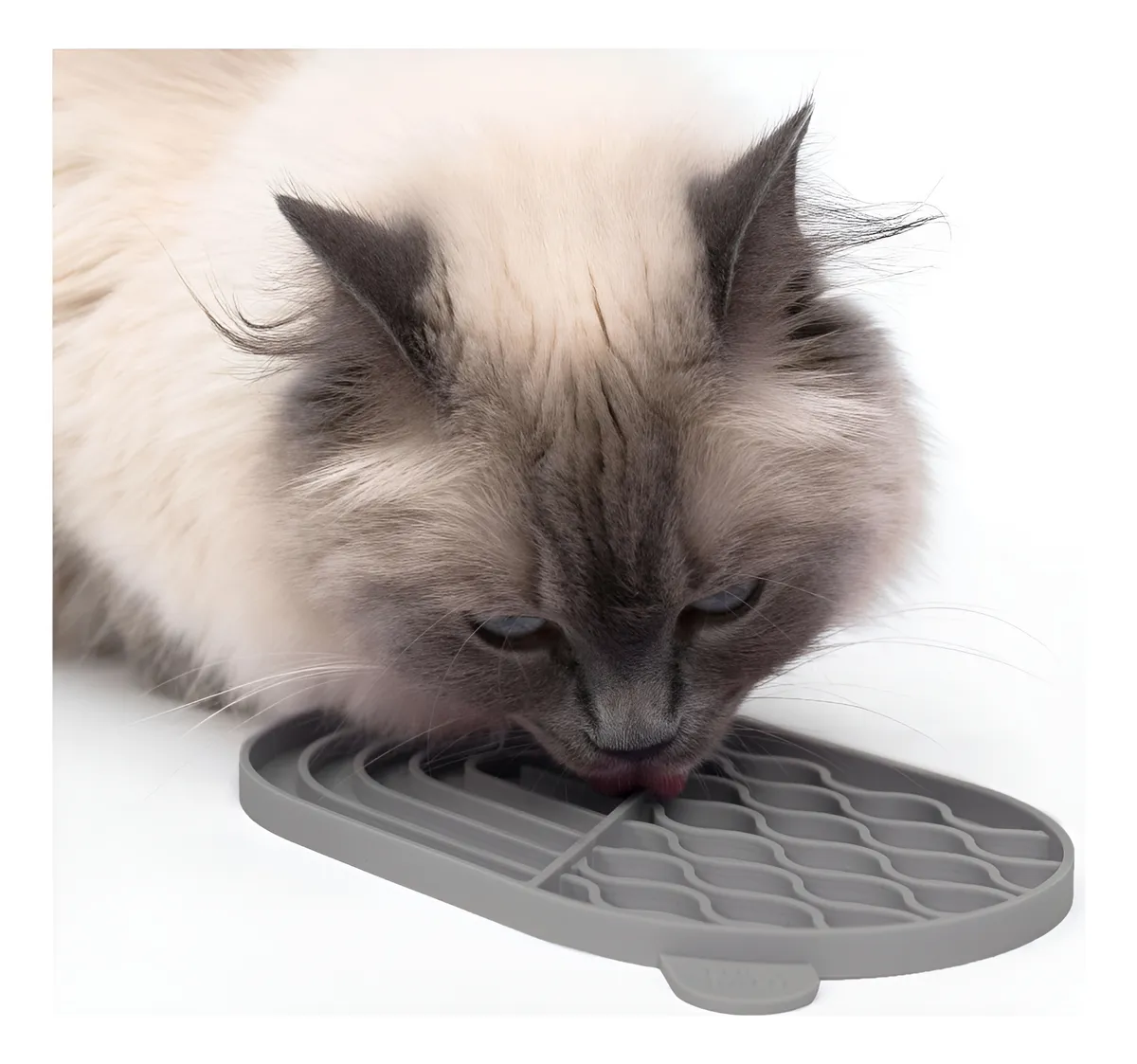 Alfombrilla Lamedora de Silicona para Gatos Color Topo - Ideal para Estimulación Mental y Reducción de Estrés - Fácil Limpieza y Duradera