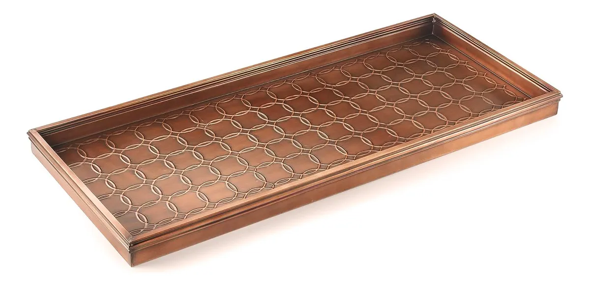 Bandeja Grande Para Maletero Multiusos con Círculos Decoración | Organizador Versátil para Coche | Resistente y Duradero | Ideal para Viajes y Uso Diario